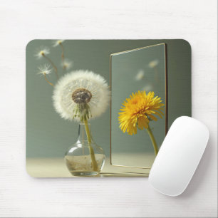 Mousepad Transformação de Dente-de-Leão Refletida em um Esp