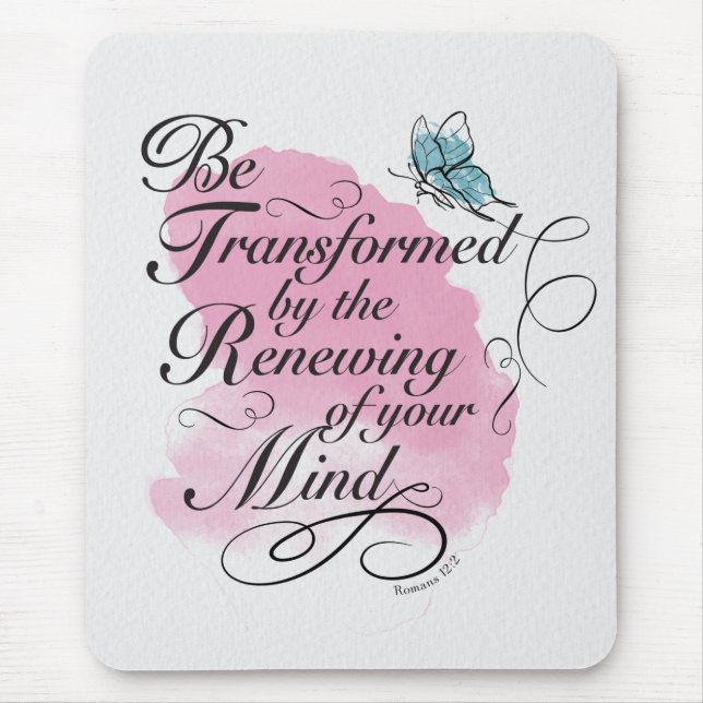 Mousepad Transformar e renovar - Romanos 12 : 2 (Frente)