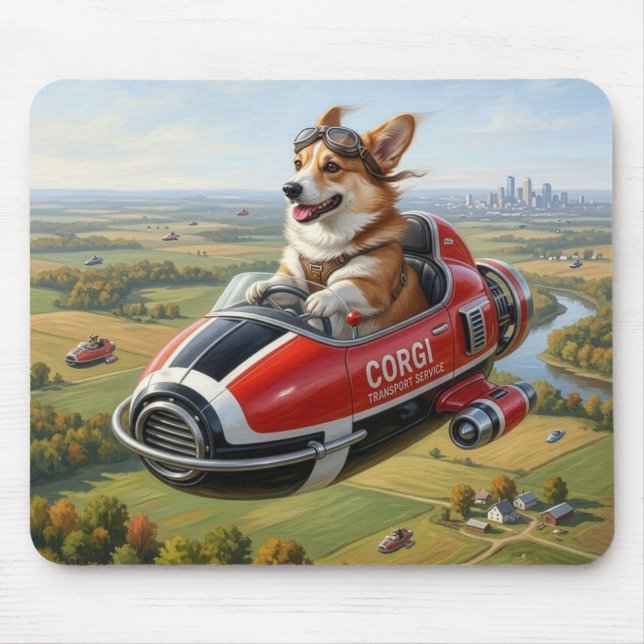 Mousepad Transportador de Corgi (Frente)