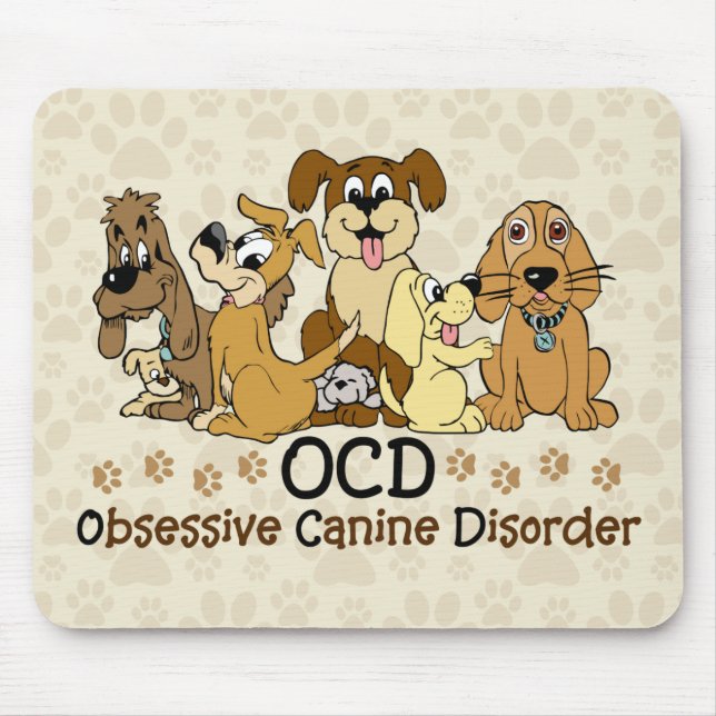 Mousepad Transtorno Canino Obsessivo de OCD (Frente)