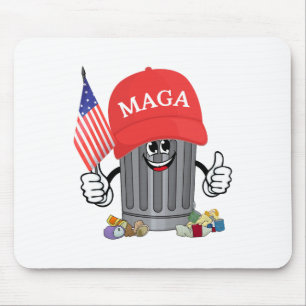 Mousepad Trapézio de lixo O lixo pode cartografar Fu