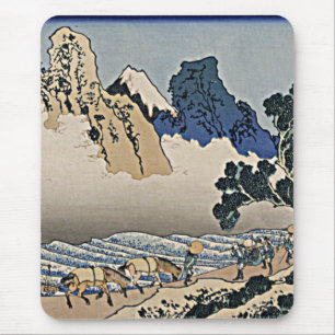 Mousepad Trás da montanha Fuji do rio Minobu Hokusai