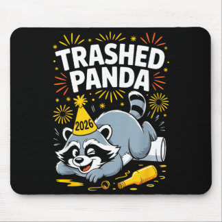 Mousepad Trashed Panda New Year 2026 Funny Raccoon Design