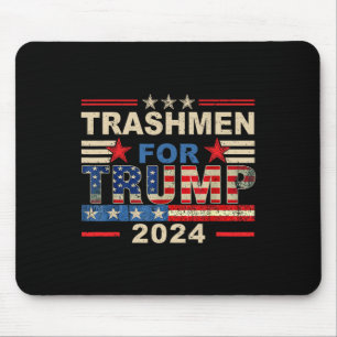 Mousepad Trashmen Para Trump 2024 Engraçado Garbageman Na E