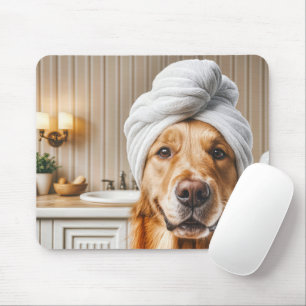 Mousepad Tratamento De Spa De Retriever De ouros