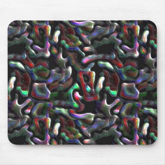 Mousepad Tratamentos artificiais coloridos em forma de minh (Frente)