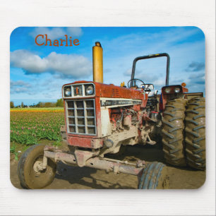 Mousepad Trator antigo nos Campos Tulip