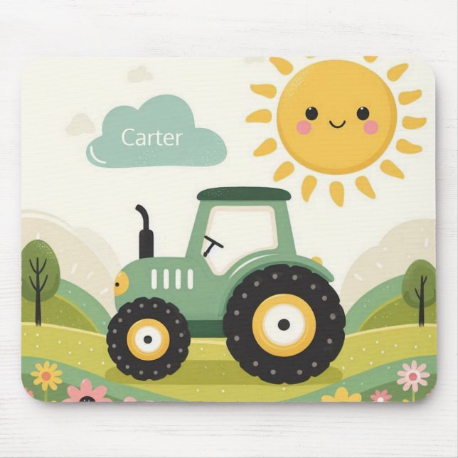 Mousepad Trator/fazenda personalizado, bonito (Frente)