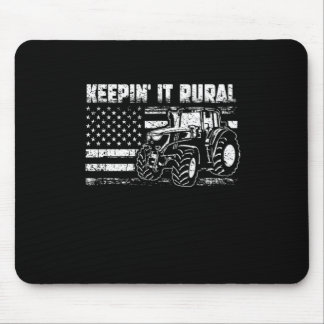 Mousepad Trator USA Flag Patriotic Farmation