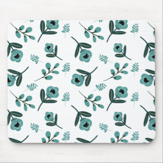 Mousepad Travesseira Decorativa Floral Noturna Jardim Azul