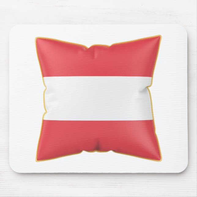 Mousepad Travesseiro com a bandeira da Áustria (Frente)