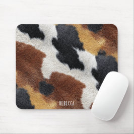 Mousepad Travesseiro de textura de couro de vaca marrom pre