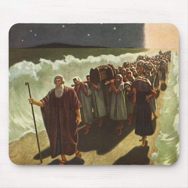 Mousepad Travessia de Moisés pelo Mar Vermelho, Religião Vi (Frente)