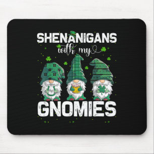 Mousepad Travessuras Com Meus Gnomies Shamrock Leopardo Pat