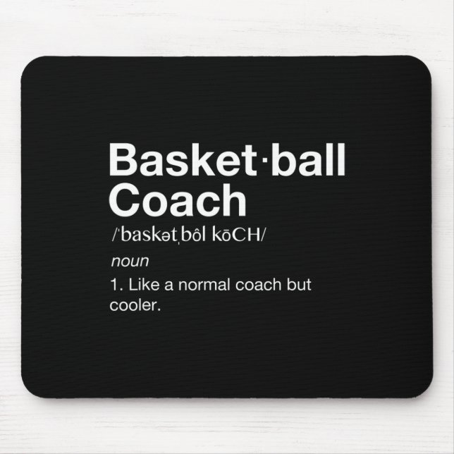 Mousepad Treinador de basquete - Definição de basquete de d (Frente)
