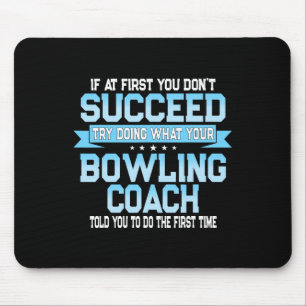 Mousepad Treinador de Esporte Divertido - Boliche Engraçada