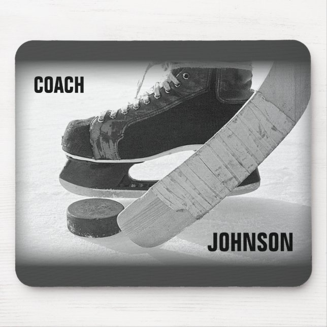 Mousepad Treinador De Hóquei Em Gelo Obrigado (Frente)