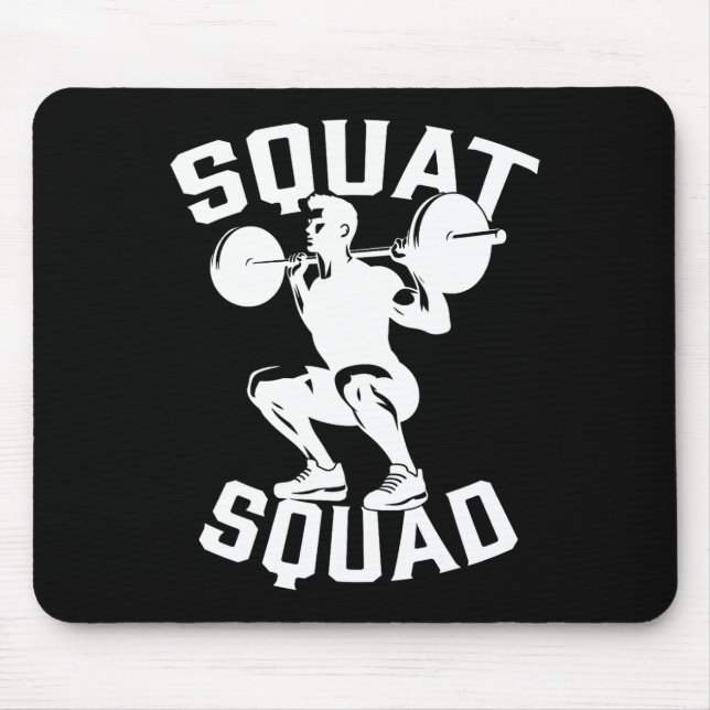 Mousepad Treinador de Parceiro de Workout ao Quadrado em Qu (Frente)