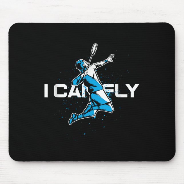 Mousepad Treinador de Peteca de Badminton Voador Raquete Es (Frente)