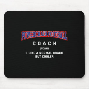 Mousepad Treinador de Powerchair Footbyll Definição Engraça