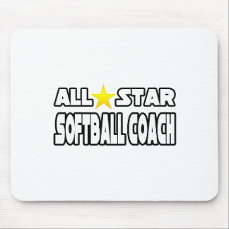 Mousepad Treinador de Softball em Estrelas