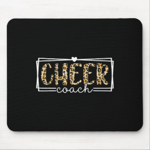 Mousepad Treinador de Torcida Leopardo Garota Cheerleading 