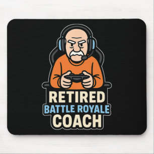 Mousepad Treinador de Ttle Royale Aposentado Idoso Gamer Di