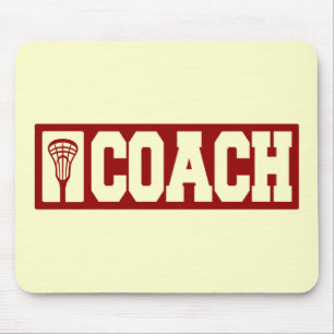 Mousepad Treinador do Lacrosse - vermelho