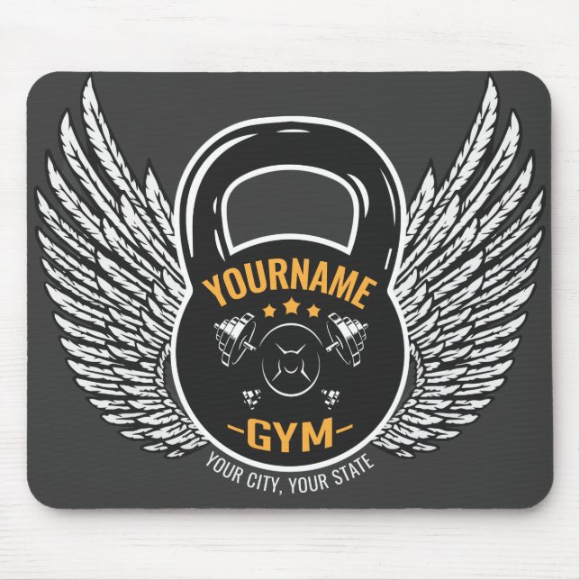 Mousepad Treinador Personalizado de Malhações GYM Kettlebel (Frente)