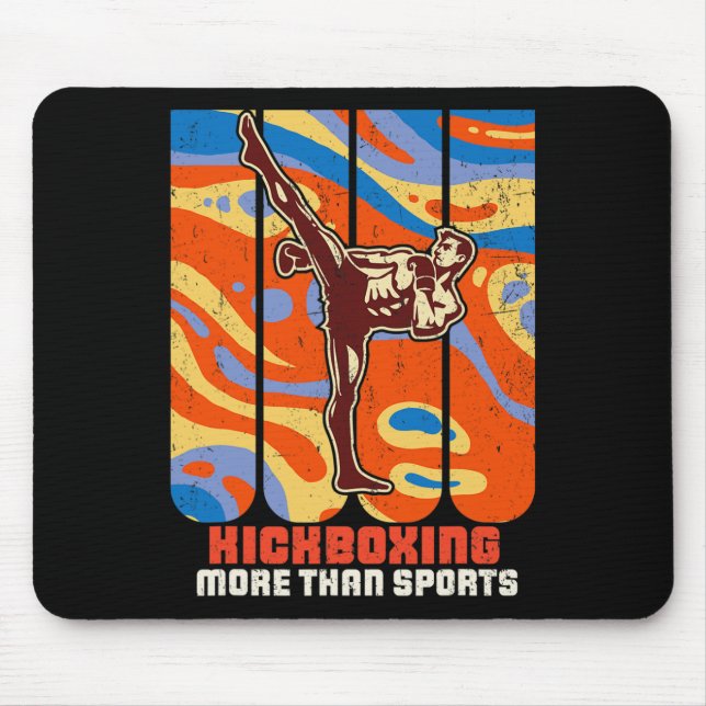 Mousepad Treinamento de Arte Marcial de Kickboxing Karate T (Frente)