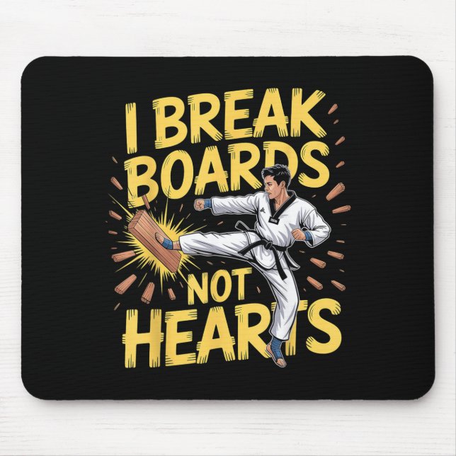 Mousepad Treinamento de Esparring Quebra Tábuas Não Coraçõe (Frente)
