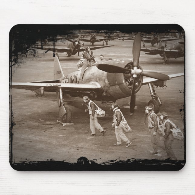 Mousepad Treinamento de pilotos de combate em raio P-47 (Frente)