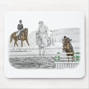 Mousepad Treinamento em Combinação de Cavalos de Eventos de
