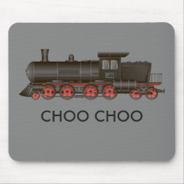 Mousepad Treine o motor Choo Choo ou personalize o texto