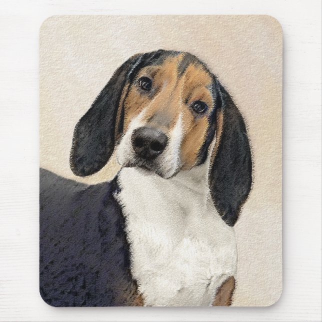 Mousepad Treing Walker Coonhound Painting - Arte Original (Frente)