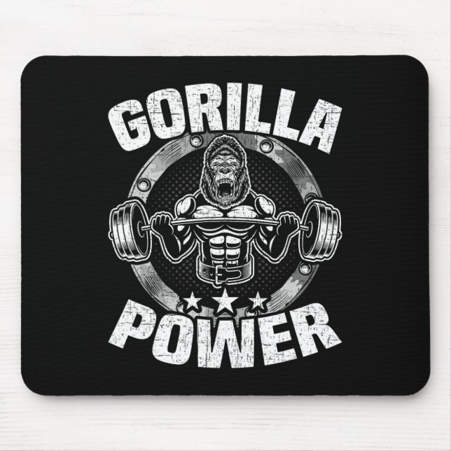 Mousepad Treino de musculação com força de Gorila  (Frente)