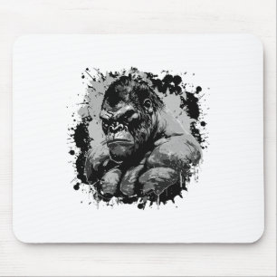 Mousepad Treino de Músculos Feras Gorila Musculação Boxe