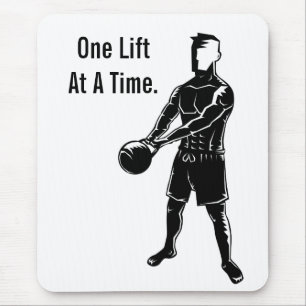 Mousepad Treino de Pesos Kettlebell Motivação Fitness