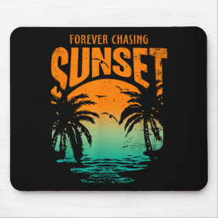 Mousepad Treino Perseguindo o Pôr do Sol para Sempre Casual