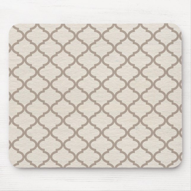 Mousepad Treliça Marroquina Osso/Bege (Frente)