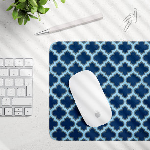 Mousepad Trellis Azul e Bebê, Latite, Quatrefoil