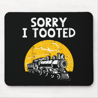 Mousepad Trem Desculpe Buzinou Locomotiva Engraçada Homens