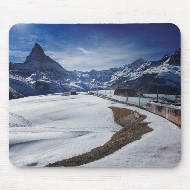 Mousepad Trem e Matterhorn railway de Gornergrat em Zermatt (Frente)