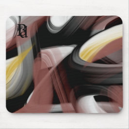 Mousepad Trend Abstrato Art Black White Powdery