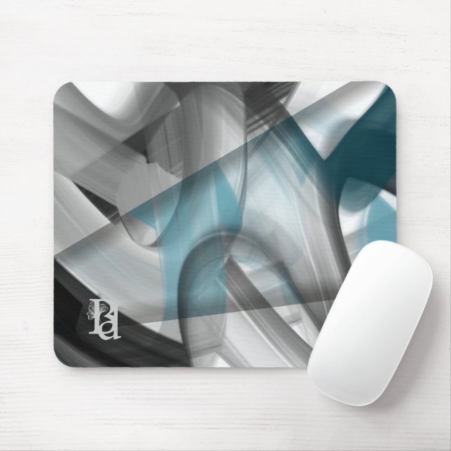 Mousepad Trend Abstrato Art Blue Ocean (Com mouse)