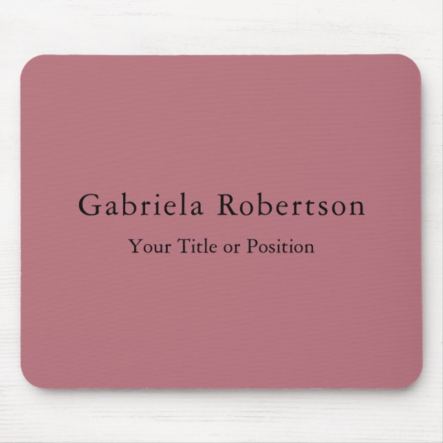 Mousepad Trendência Profissional de Cor Dourada com rosa (Frente)