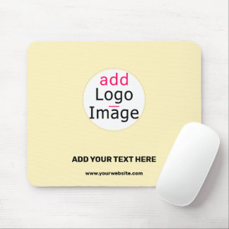 Mousepad Trendy business customizable light vanilla yellow