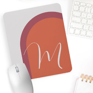 Mousepad Trendy Coral Magenta - Arca Rosa com Monograma