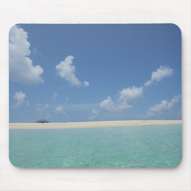 Mousepad Trendy Maldives Modelo Blue Sea Clouds Areia (Frente)