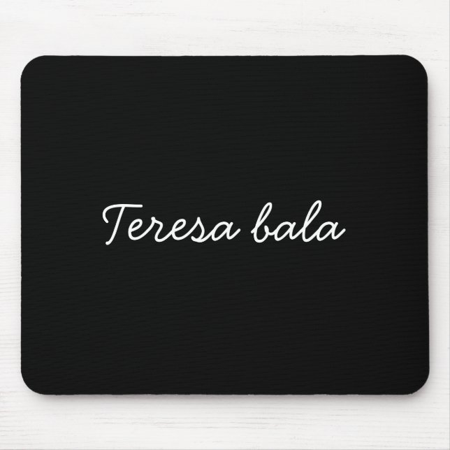 Mousepad Trendy Monogram Modern Black Script Name (Frente)